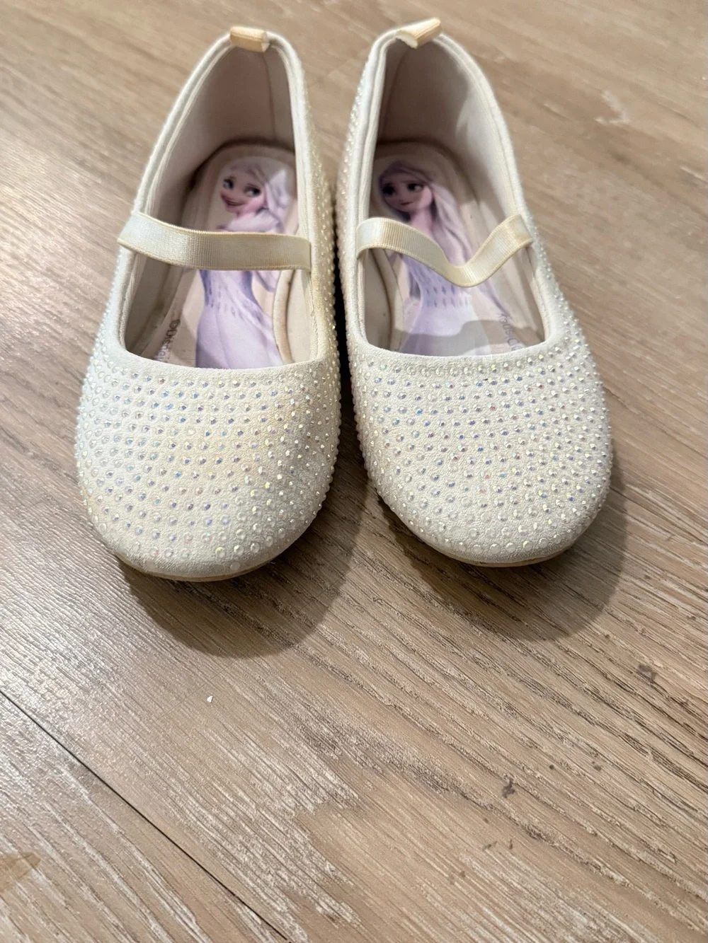 Disney Frozen Elsa Iridescent Rhinestone Mary Jane Ballet Flats from H&M